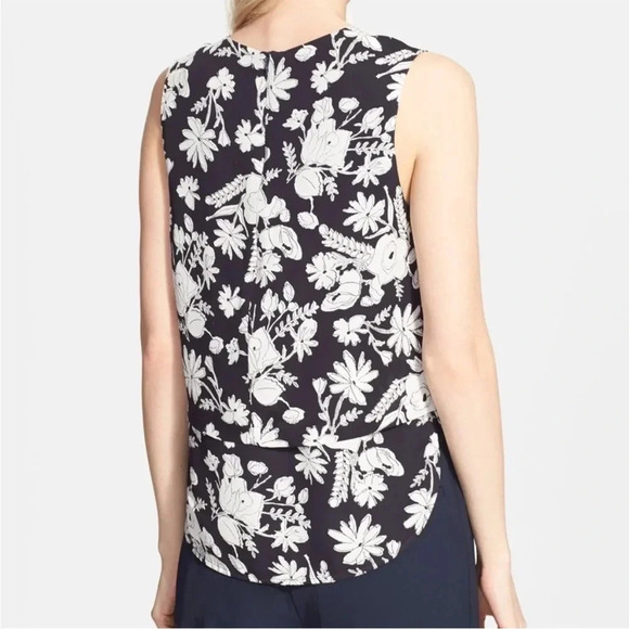 THEORY Bringam Silk Summer Breezy Sunflower Tank Top - Picture 5 of 11